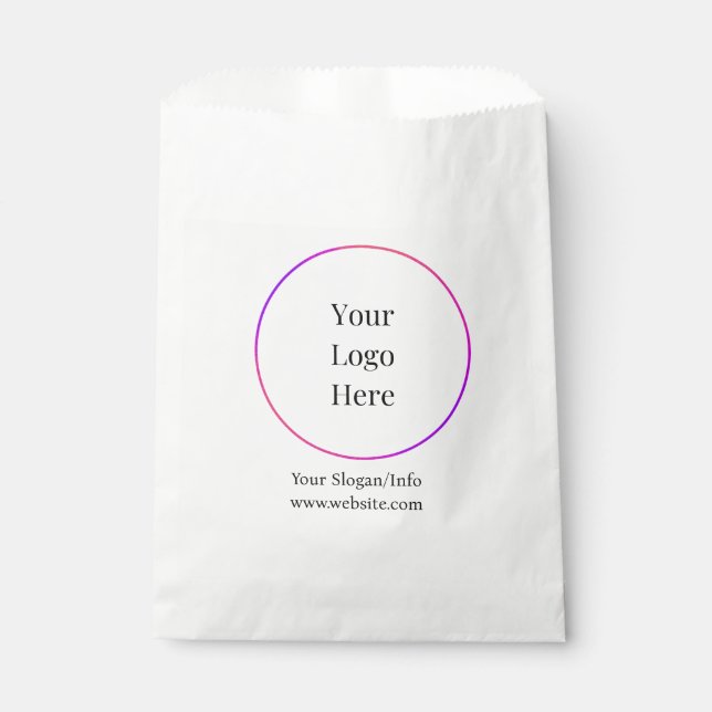 Firmenlogo Moderne, individuell anpassbare Vorlage Geschenktütchen (Vorderseite)