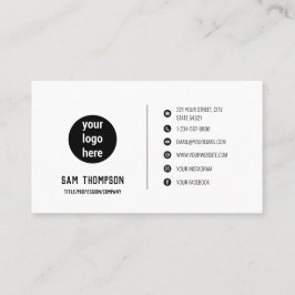 Firmenlogo Moderne Minimalistische Social Media-Ic Visitenkarte