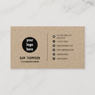 Firmenlogo Moderne Minimalistische Social Media-Ic Visitenkarte