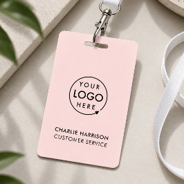 Firmenlogo | Moderne rosa Mitarbeiter Ausweis