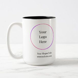 Firmenlogo   Moderne Unternehmensvorlage Zweifarbige Tasse