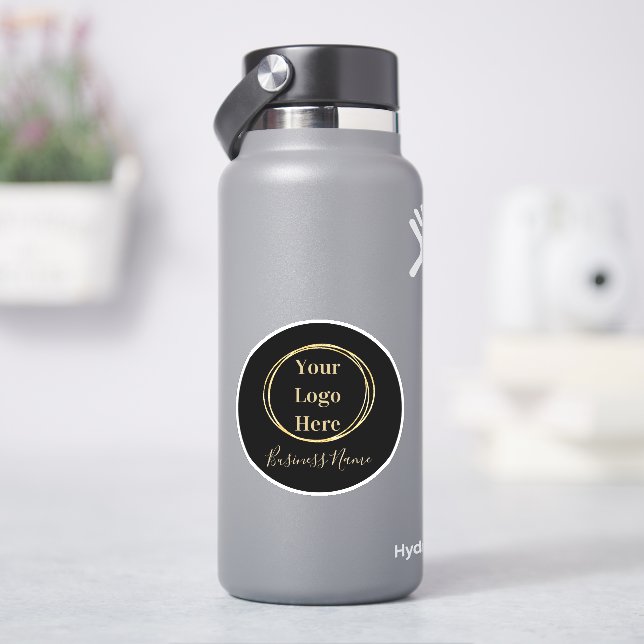 Firmenlogo Modernes, minimalistisches Schwarzes Go Aufkleber (HydroFlask)