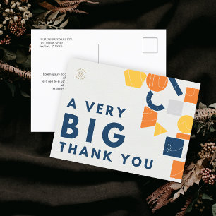 Firmenlogo nach Maß Ein großes Dankeschön Postkarte