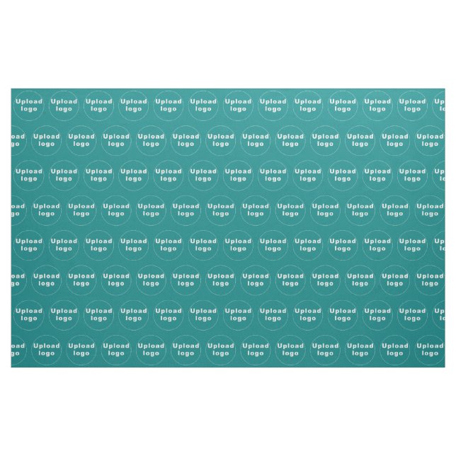 Firmenlogo Nahtloses Muster auf Aquamarinem Grün Stoff (Yard (91,4 cm))