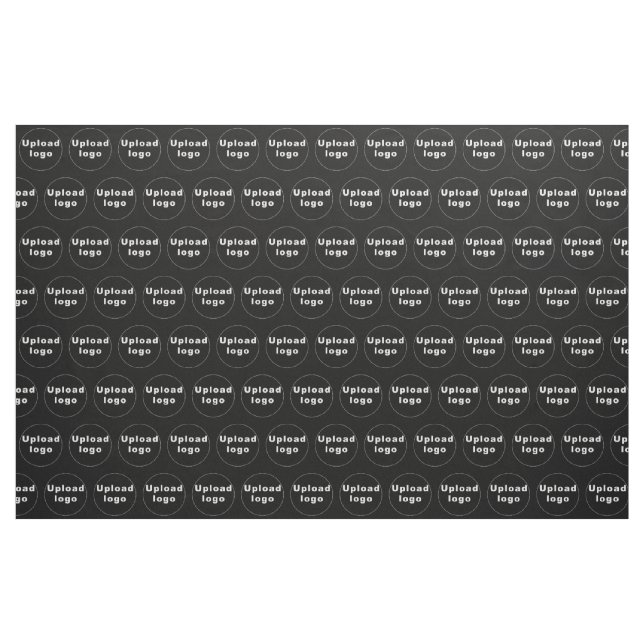 Firmenlogo Nahtloses Muster auf schwarzem Stoff (Yard (91,4 cm))