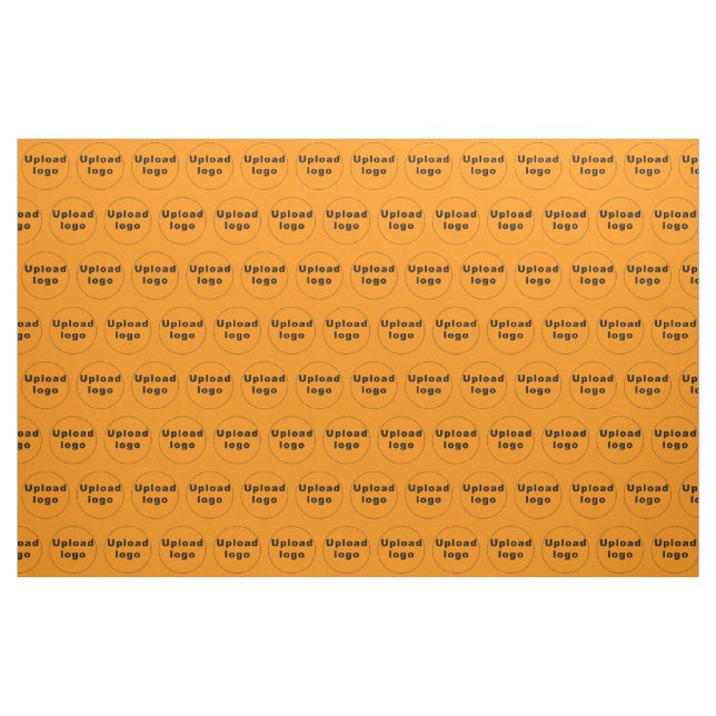 Firmenlogo Nahtloses Muster in orangefarbener Farb Stoff (Yard (91,4 cm))