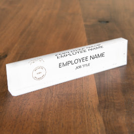 Firmenlogo Name des Mitarbeiters Stellenbezeichnun Namensplakette