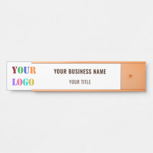 Firmenlogo Name Info Bürotürschild Beispiel Türschild