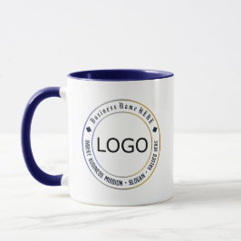 Firmenlogo, Name, Mission Tasse