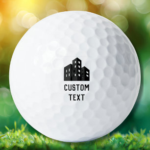Firmenlogo Name Mitarbeiter Minimalistisch Golfball