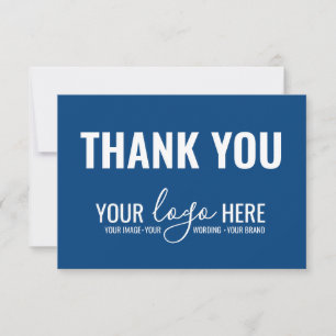 Firmenlogo Navy Blue Vielen Dank Dankeskarte