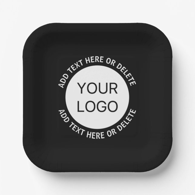 Firmenlogo oder Bild- und Bearbeitungstext Pappteller (Vorderseite)