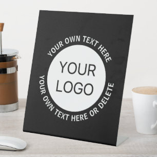 Firmenlogo oder Bild- und Bearbeitungstext Sockelschild