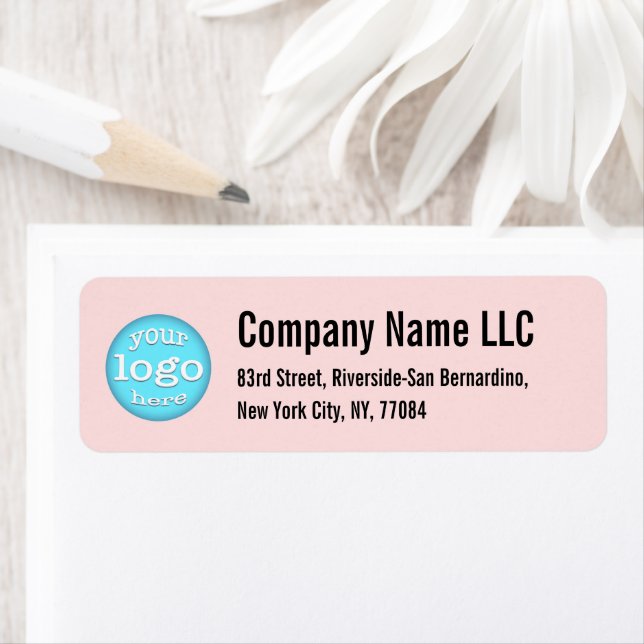 Firmenlogo Pastell Pink-Rücksendeadresse (Insitu)