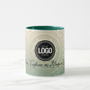 Firmenlogo personalisieren   Elegant Green Yoga Tasse
