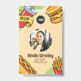 Firmenlogo personalisieren | Hamburger Hotdog Them Ausweis