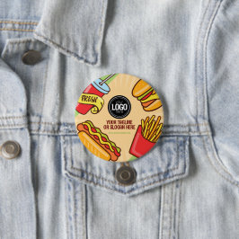 Firmenlogo personalisieren | Hamburger Hotdog Them Button