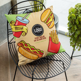 Firmenlogo personalisieren | Hamburger Hotdog Them Kissen