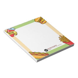 Firmenlogo personalisieren | Hamburger Hotdog Them Notizblock