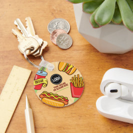 Firmenlogo personalisieren | Hamburger Hotdog Them Schlüsselanhänger