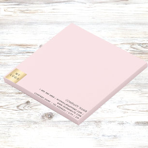 Firmenlogo pink post-it klebezettel