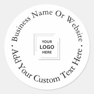 Firmenlogo   Professionell Modern Minimal Weiß Runder Aufkleber