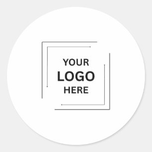 Firmenlogo Professionell Modern Minimal Weiß Runder Aufkleber