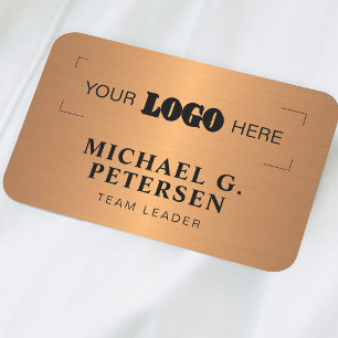 Firmenlogo professioneller Mitarbeiter Faux-Kupfer Namensschild