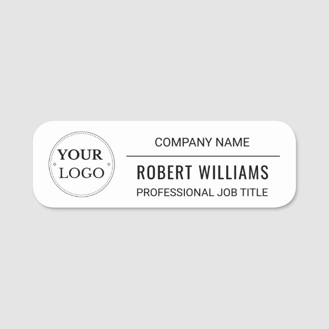 Firmenlogo Professioneller Mitarbeiter  Namensschild (Vorderseite)