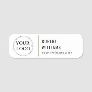 Firmenlogo Professioneller Mitarbeiter Namensschild