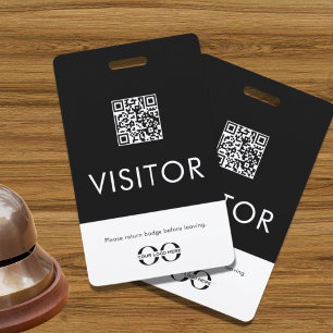 Firmenlogo QR-Code Besucherabzeichen Ausweis