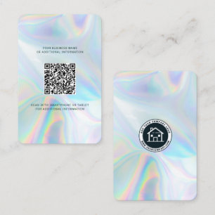 Firmenlogo QR-Code DIY Holografisch Benutzerdefini Visitenkarte
