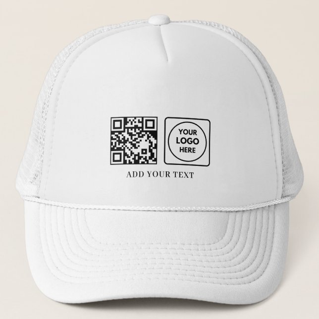 Firmenlogo QR-Code Geschäft Promotionsdesign Truckerkappe (Vorderseite)