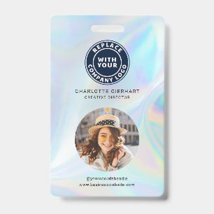 Firmenlogo QR Code Holographic Employee Foto ID Ausweis