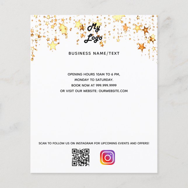 Firmenlogo Qr-Code-Instagramm für benutzerdefinier Flyer (Vorne)