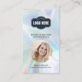 Firmenlogo QR-Code Mitarbeiter-Foto Visitenkarte