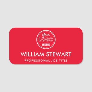 Firmenlogo Red Employee Name Namensschild