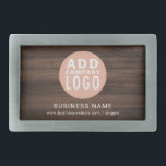 Firmenlogo Rustikales Firmenlogo individuelle Werb Rechteckige Gürtelschnalle<br><div class="desc">Moderne rustikale minimalistische Gürtelschnalle zum Hinzufügen Ihres Firmenlogos, Namens und Website oder nur des Firmennamens. Ändern Sie die Schriftart oder Farben einfach, indem Sie unser "Design-Tool" verwenden, das unter der Schaltfläche "Personalisieren" verschachtelt ist. Es gibt keine Mindestbestellanforderung und keine Einrichtungsgebühr. Bestellen Sie so viele oder so weniger, wie Ihr Unternehmen...</div>