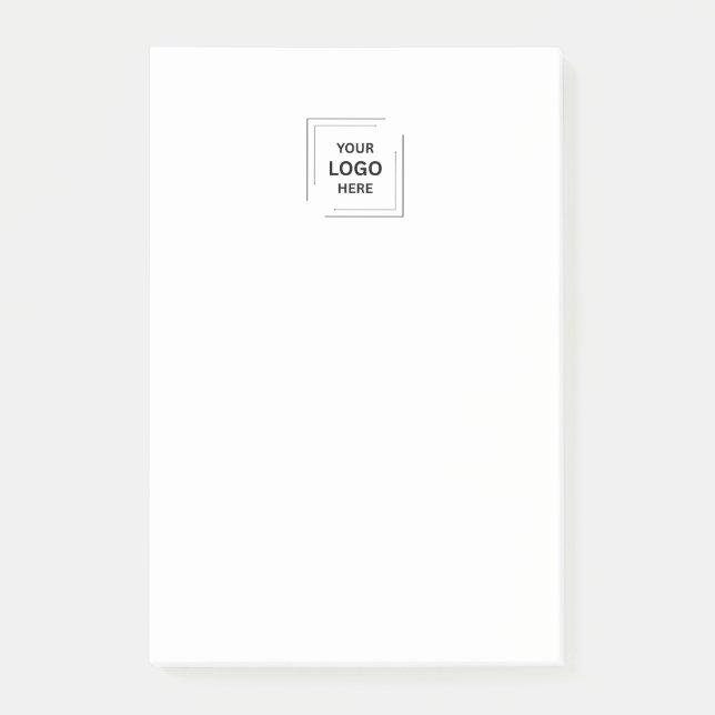 Firmenlogo | Saubere, einfache Berufliche Post-it Klebezettel (Vorderseite)