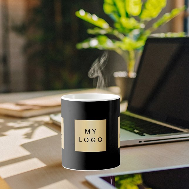 Firmenlogo schwarz kaffeetasse (Von Creator hochgeladen)