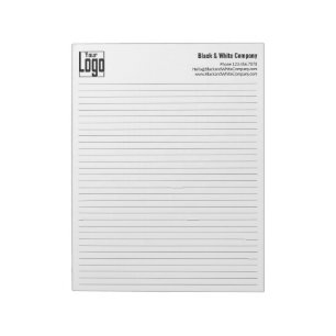 Firmenlogo Schwarze Linien College Regel Notizblock