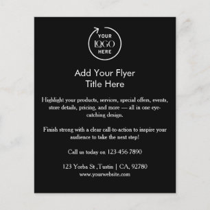 Firmenlogo   Schwarze Minimalistische Werbung Flyer