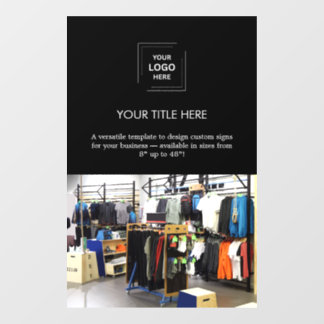 Firmenlogo | Schwarzes Berufliches Foto Fensteraufkleber