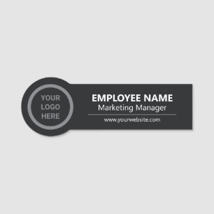Firmenlogo - Schwarzweiß-Personalausweis Namensschild