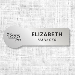 Firmenlogo Silber Namensschild