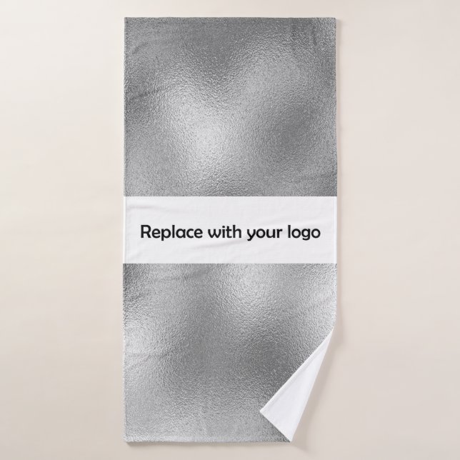 Firmenlogo silbern badehandtuch (Badehandtuch)