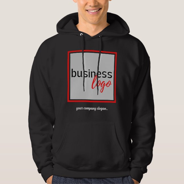 FIRMENLOGO SLOGAN BUSINESS MARKIERT UNIFORM NAMED HOODIE (Vorderseite)
