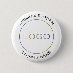 Firmenlogo Slogan Minimalistische Werbeaktion Button