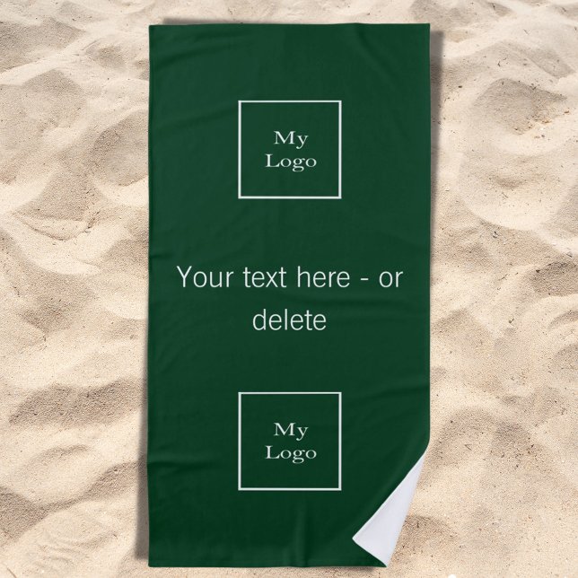 Firmenlogo smaragdgrünes Textgeschäft Strandtuch (Von Creator hochgeladen)