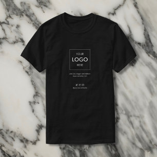 Firmenlogo Social Media Black T-Shirt